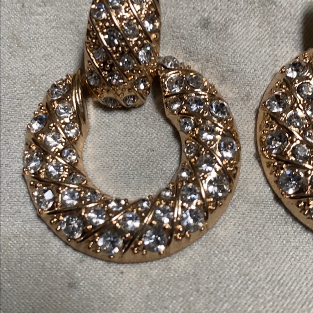 Gold Statement Earrings - Picture 2 of 2